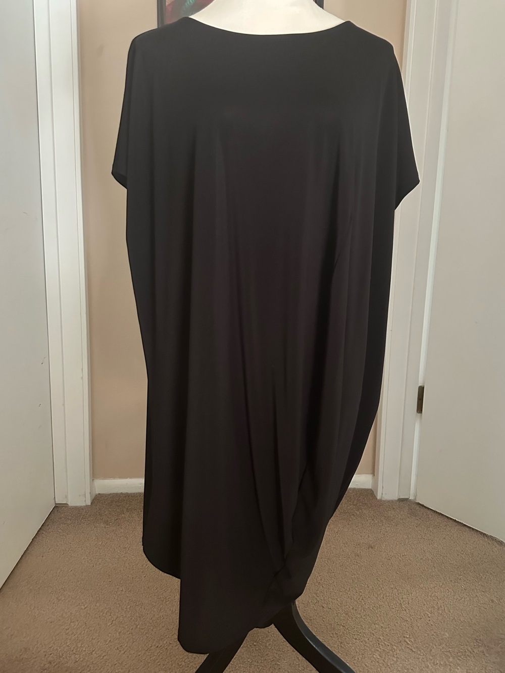 Issey Miyake Black Asymmetric Oversized Tunic Dress